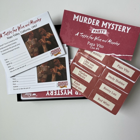 Murder Mystery Party Game - Wine and Murder - Picture 3 of 3